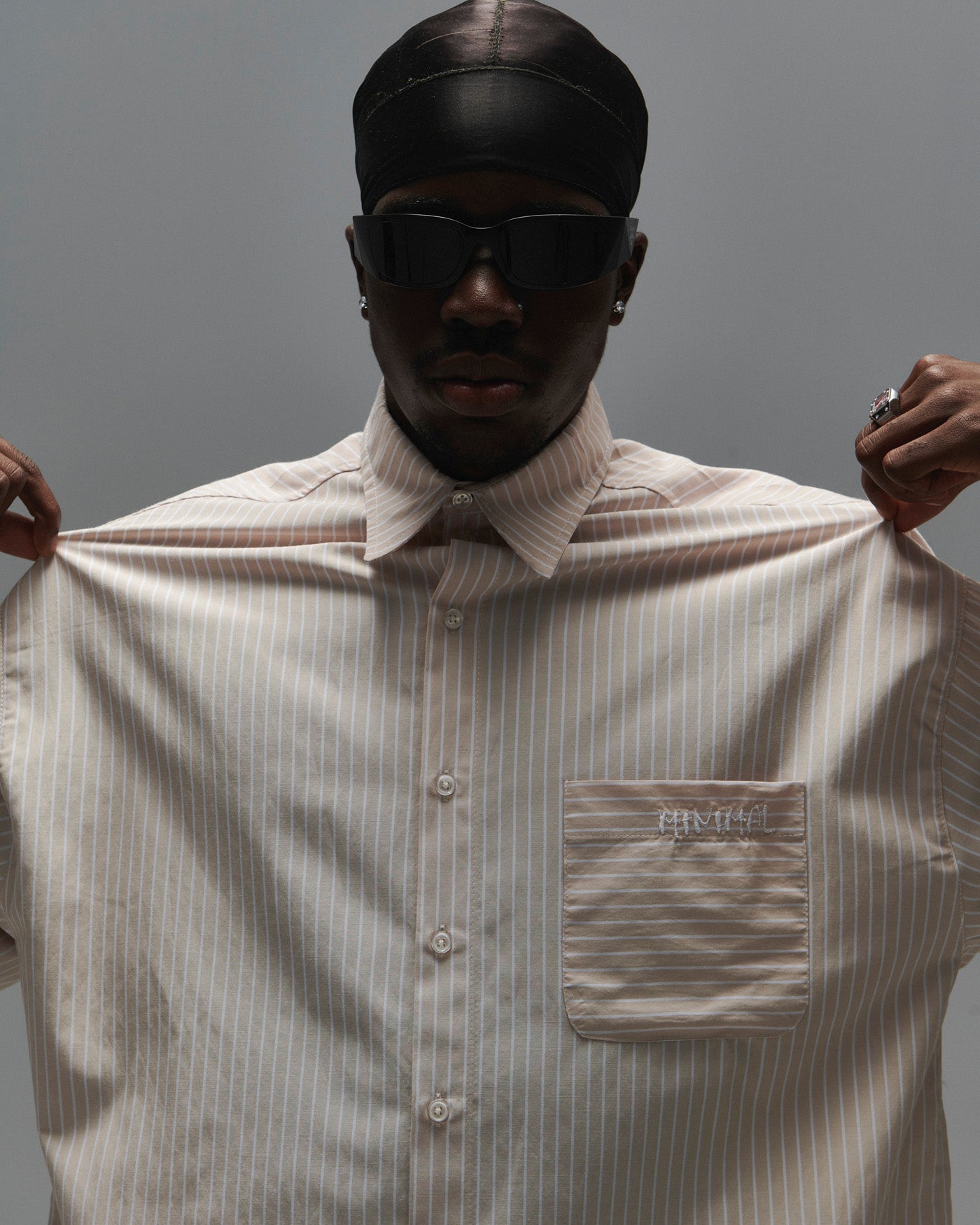 Camicia manica lunga rigata minimal