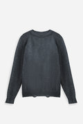 Raw Knit Sweater - Deep Grey