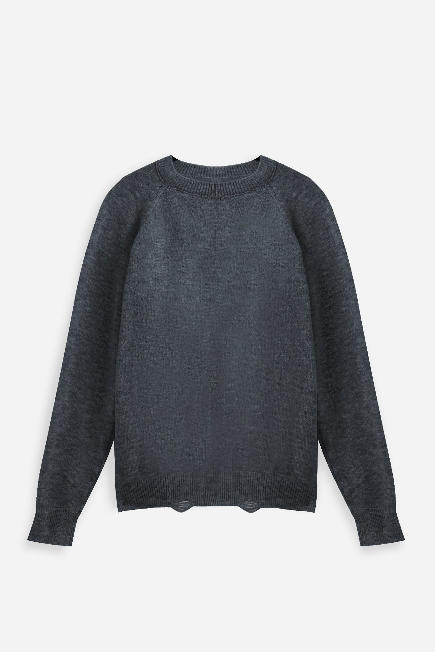 Raw Knit Sweater - Deep Grey
