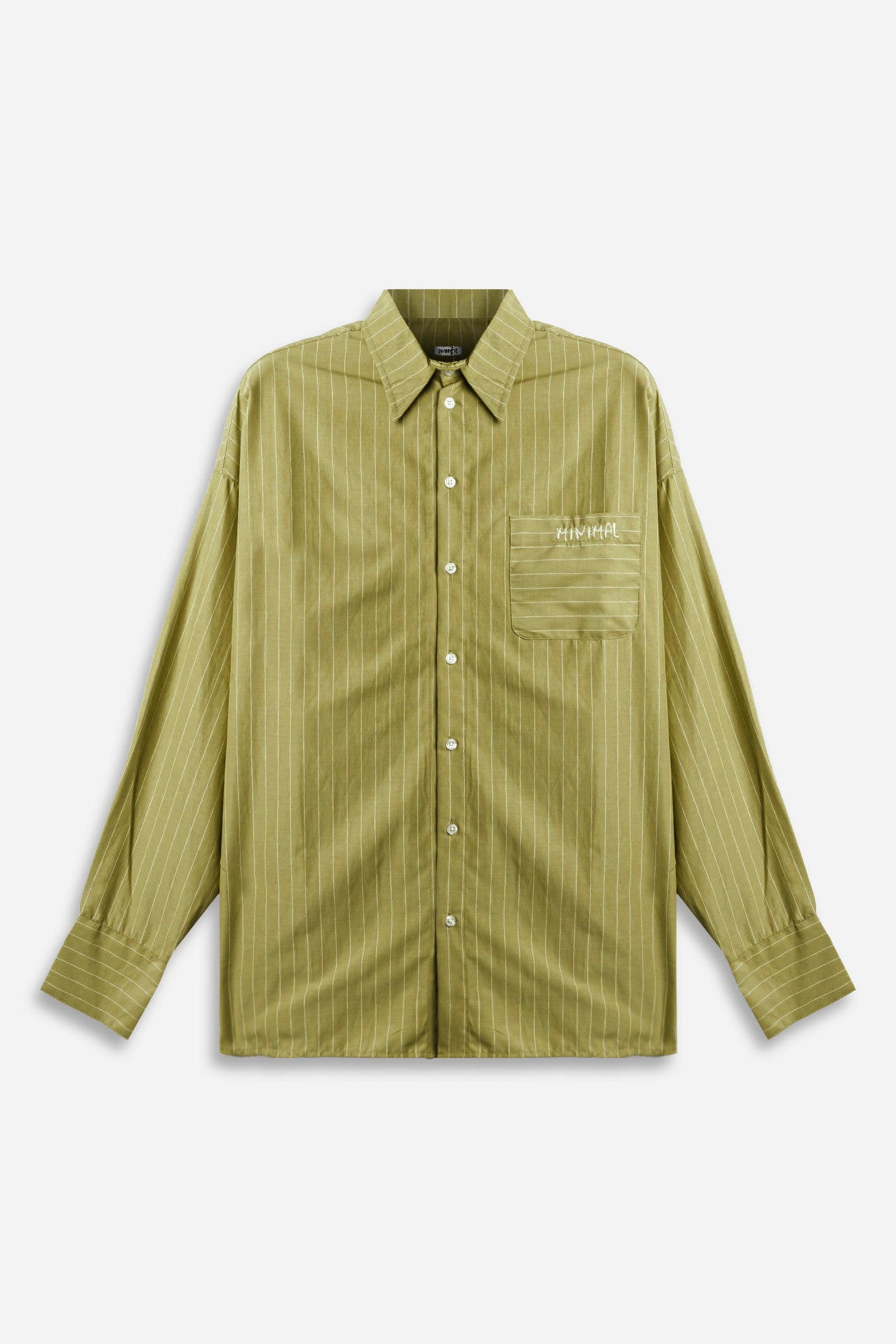 Minimal Striped Shirt Olive