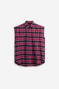Crystal Flannel Sleeveless Shirt Var.7